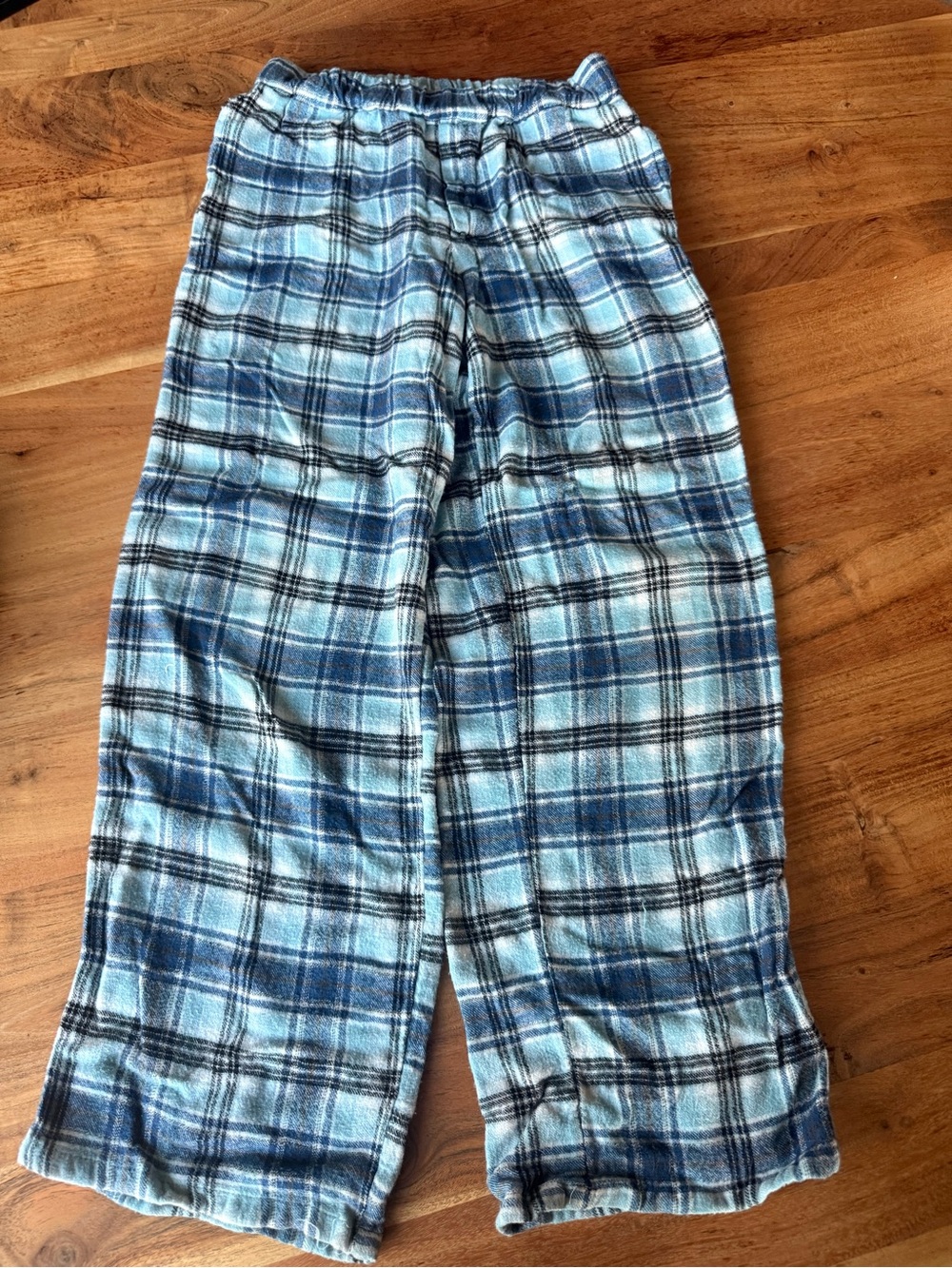 Full Tilt Kids Blue Plaid Flannel Pant Size M 10